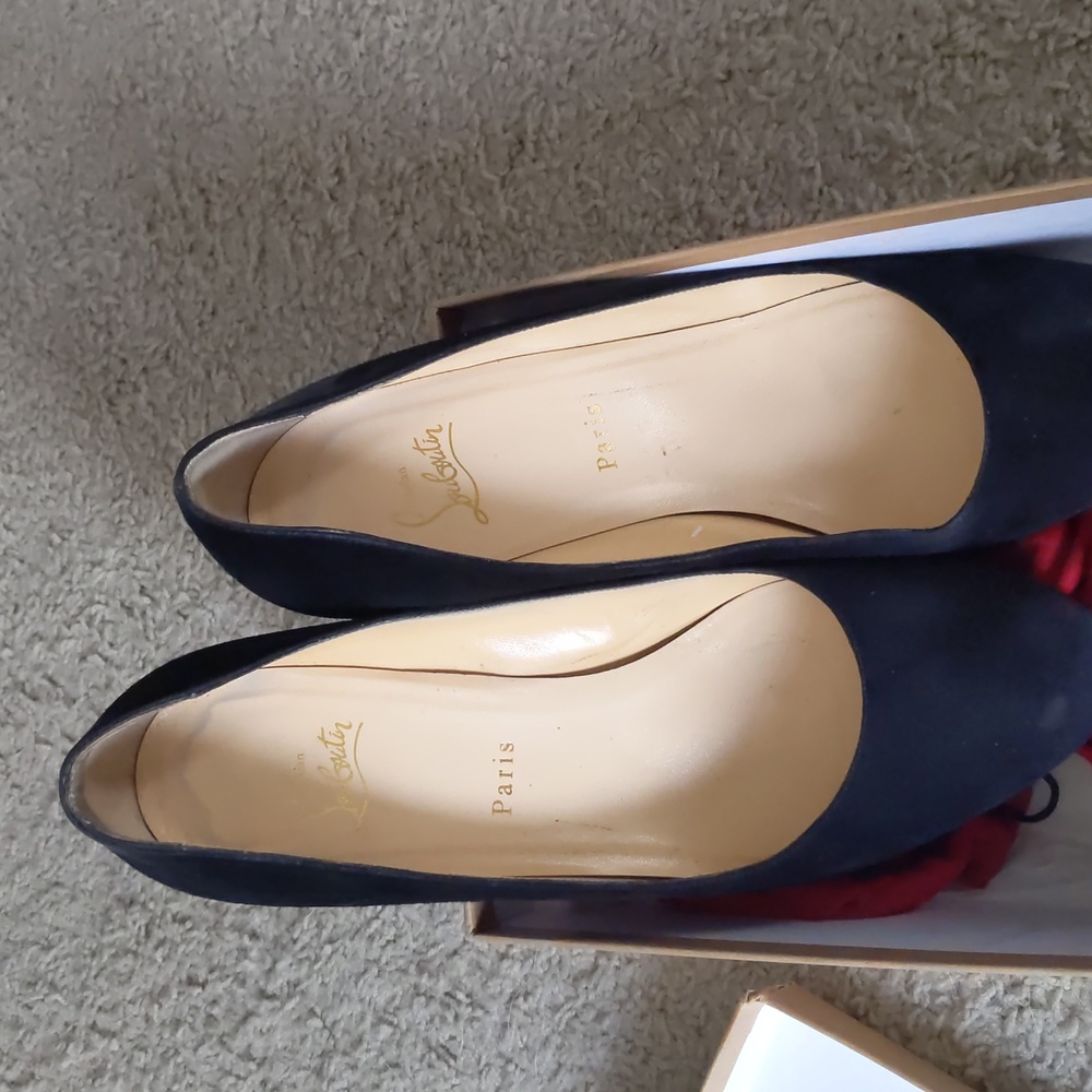 Authentic Christian Louboutin Black suede pump